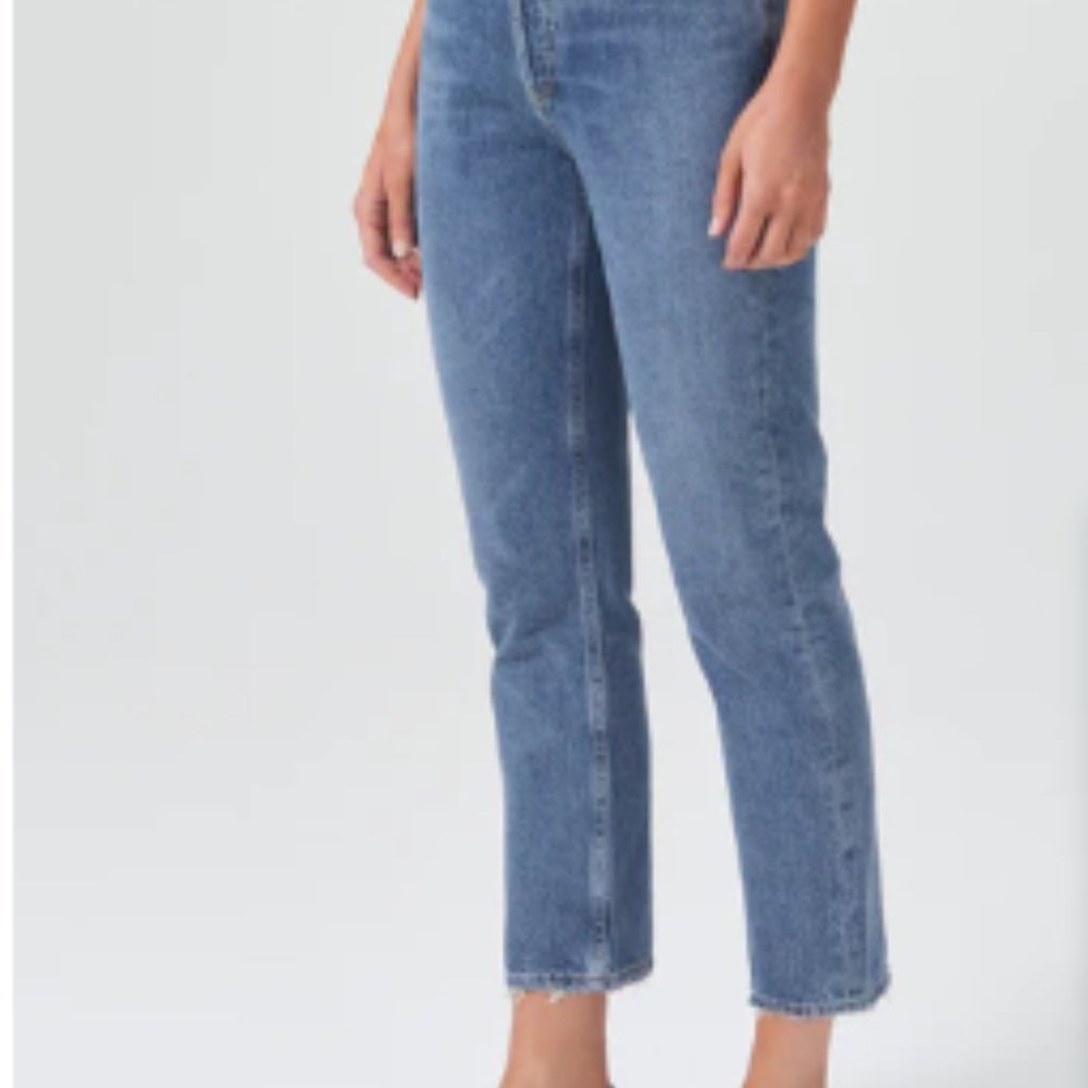 Agolde Riley High Rise Straight Crop Jeans - Picture 3 of 13